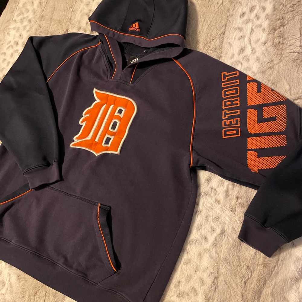 Vintage Adidas Detroit Tigers Hoodie Kids mlb